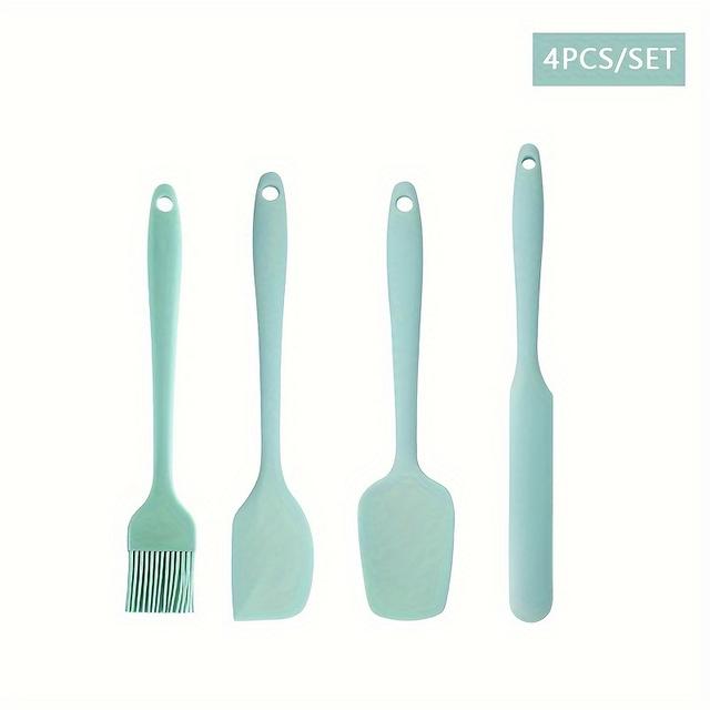 TEMU 4点セット 北欧風シリコン製キッチンツー - チュラ、オイルブラシ、ケーキグスプレッダーを含むパステルカラー - ベーキング＆に最適 - クリスマス、イード、感謝祭、母の日などの祝日に最適なギフト