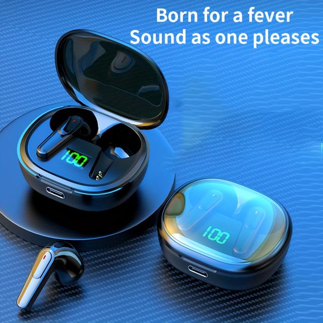 TEMU 2025 Year New Wireless Earphones Headphones With Display -eartws Wireless Earbuds Sports Music Game Headset For Ios/