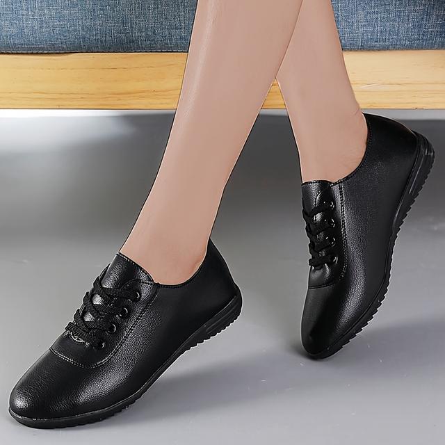 TEMU Women's Lightweight Low-top Sneakers - - Brogue-collared Lace-up Round Toe With Cushioned Sole, Fiber Upper & Rugged Traction - Casual & Athletic Wear (/), Women Shoes