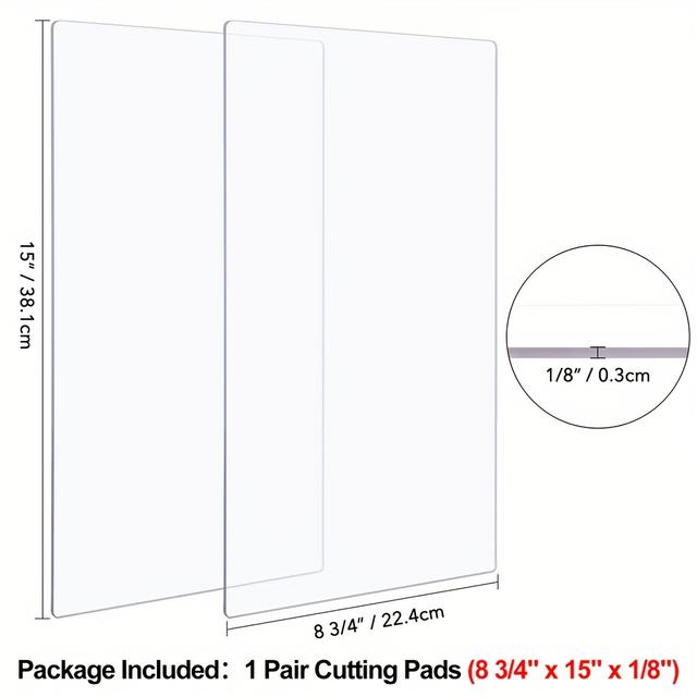 TEMU 1 Pair Cutting Pads Compatible With Bsp & Bs Switch Plus Die Cutting Machine Clear Polycarbonate Plastic Cutting Plates Diy Scrapbooking Craft Handtools Supplies
