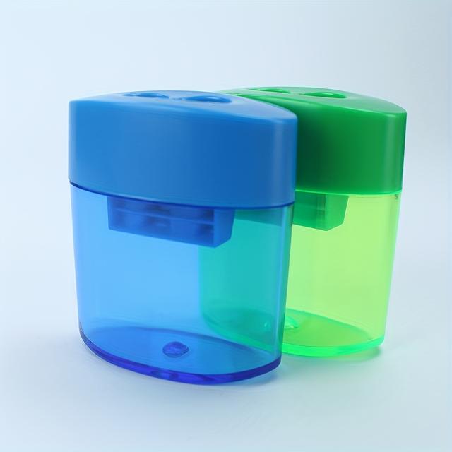 TEMU 2pcs Large Handheld Candy- Sharpeners With Built-in Shavings Tray - Essential Office Supplies