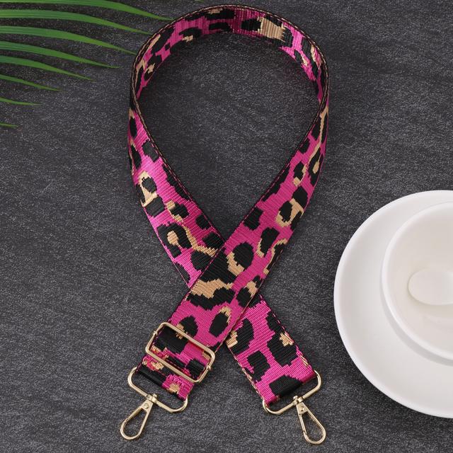 TEMU Stylish Leopard Pattern Wide Bag Strap, Adjustable Shoulder Bag Crossbody Bag Strap, Diy Travel Accessories