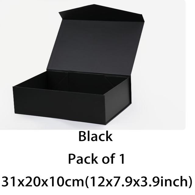 TEMU Gift For Her/him Gift Boxes In Black And White, Box, Bridesmaid Proposal Box, Foldable Box With A Magnetic Lid, Suitable For Gift Wrapping