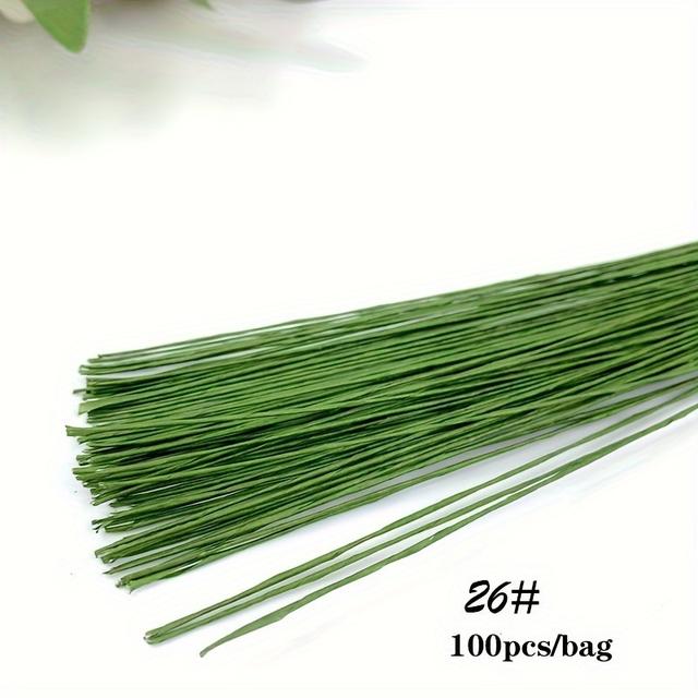 TEMU 100pcs Floral Wire For Flower Arranging, Diy Craft Floral Wire Material