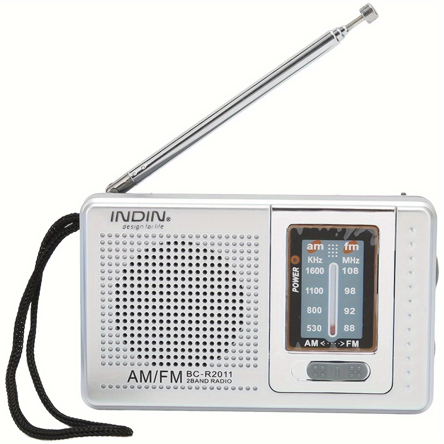 TEMU Portable Am Fm Radio, Compact Handheld Transistor Radios Player, Operated By 2 Aa Battery, Built In 5w Speaker With Headphone Jack, Gifts For Parents, Grandparents