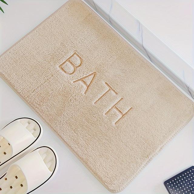 TEMU Tappetino da bagno antiscivolo assorbente, tappeto da ricamato per asciugamani, tappetino per piedi del bagno, tappeto per doccia, tappetino per WC.