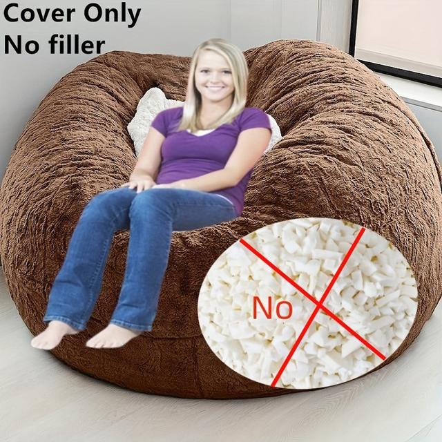 TEMU قطعة واحدة من أريكة الفاصوليا الكاجوال الإيطالية العصرية لغرفة المعيشة يمكن وضعها والنوم عليها مع فن القطيفة بأسلوب كريم اللون (بدون حشو) بيع الأثاث بالجملة