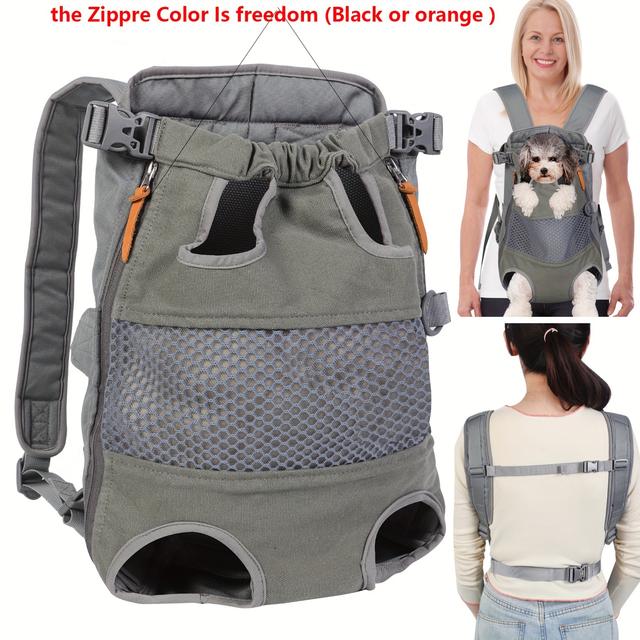 TEMU Mochila Transportín para Perros - Transportín Frontal para Perros Pequeños, Medianos y Grandes,