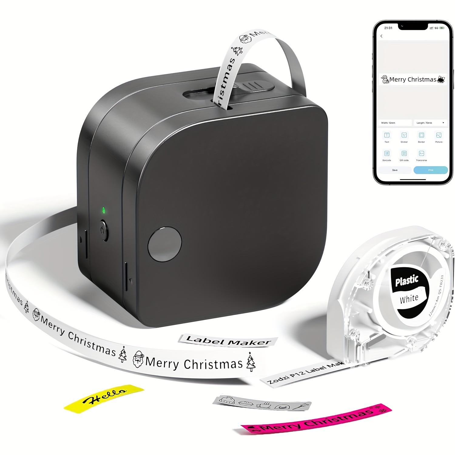 TEMU Label Maker, Phomemo P12 Pro Rechargeable Label Maker With Tape, Mini Thermal Label Printer, For Home Office Labels, Portable Label Maker For Organization, With 12mm Label