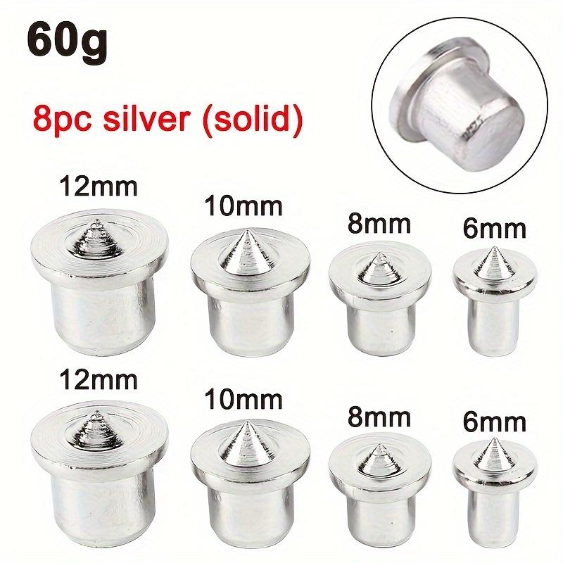 TEMU 8pcs Woodworking Tools 1/4 Furniture Positioning Carpenter Solid Round Wood Mortise Wood Pin Diy Locator Wood Pin Center Punch