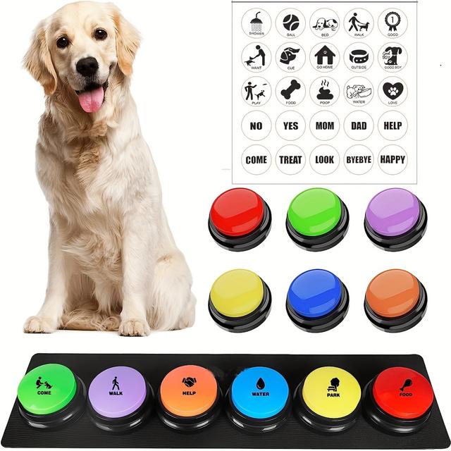 TEMU Pet Communication Button Dog Talking Interactive Training Sound Button, Recording Sound Maker, , Christmas Set