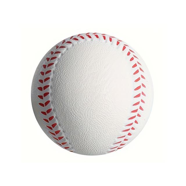 TEMU 1pc Softball Pu Baseball, Foam Baseball, Elastic Pu Sponge Baseball For Entertainment