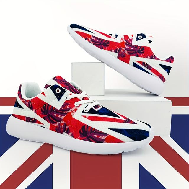 TEMU [sneakers] Women's Outdoor Lightweight Running Shoes With British | Breathable Mesh Fabric Upper, Fabric Inner Material, Md Sole,