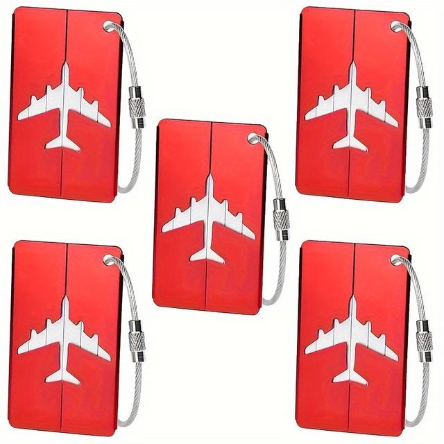 TEMU 5pcs Of Luggage Tags With Aluminum