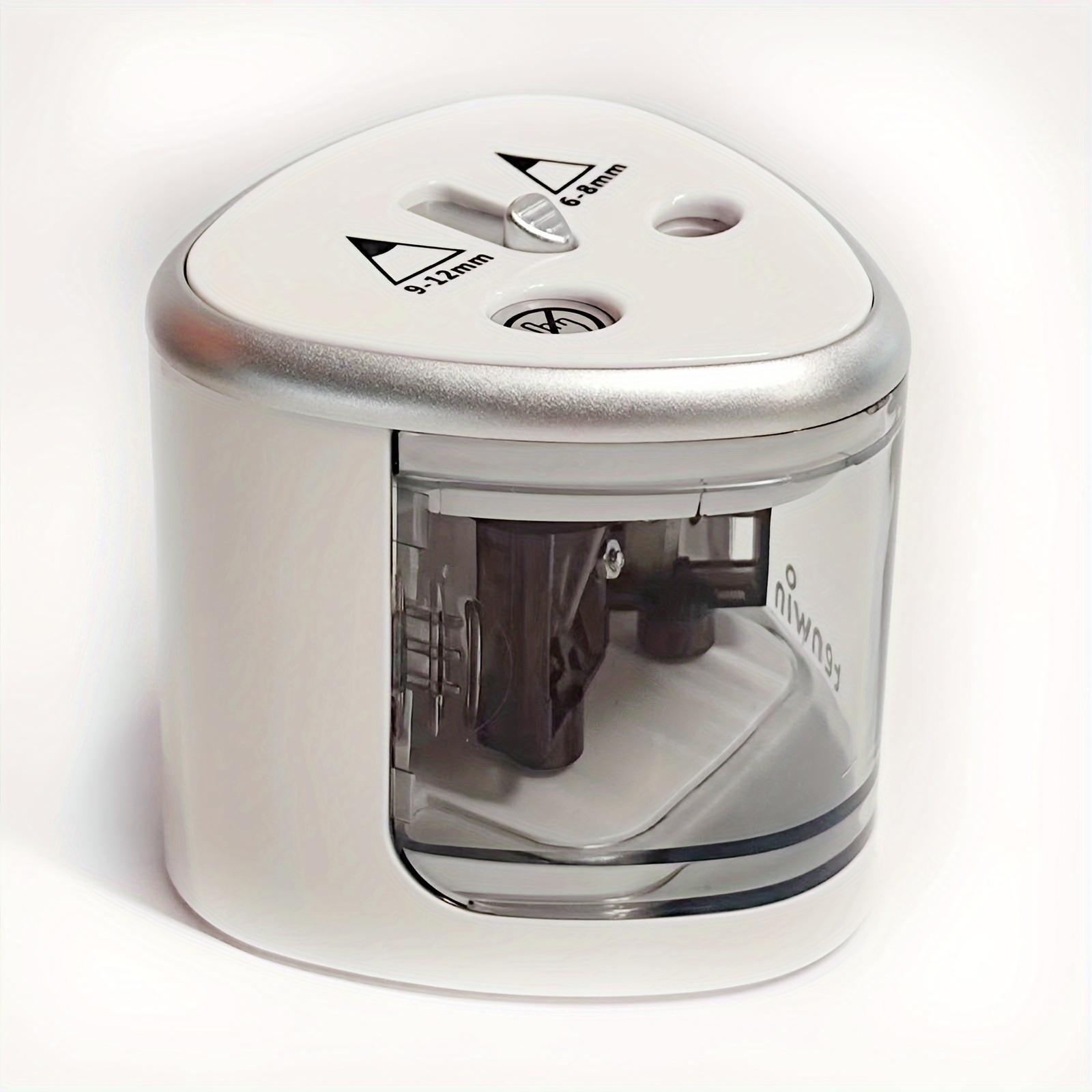 TEMU Electric Pencil Sharpener, Dual-hole Semi-automatic Pencil Sharpener For Students, Powerful Two-hole Pen Turner