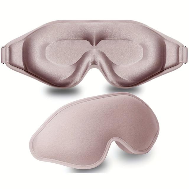 TEMU Ultra- 3d Contoured Sleep Mask - 99% Light Blocking, 0 Eye Pressure Cup Blindfold For , Adjustable Strap - Ideal For Deep Sleep, Yoga, Light Gray, Pink, Black, Sleep Eye Mask