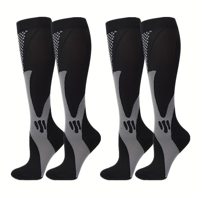 TEMU /set Unisex Knee- Socks, Moisture-wicking, Breathable, Calf , Running, Fitness And Other Sports