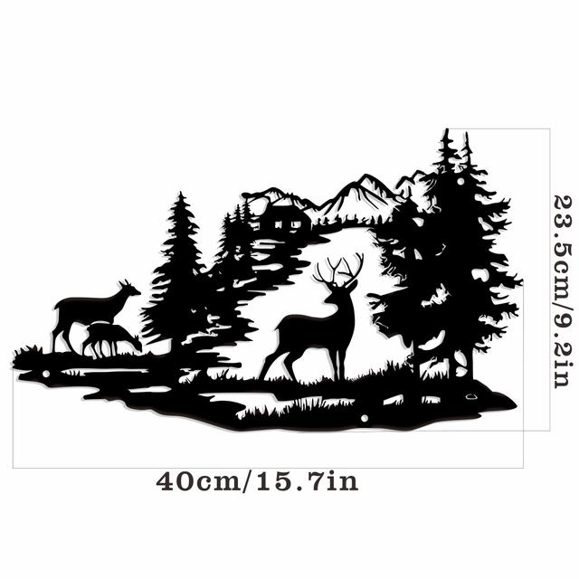 TEMU 1pc, Explosions Selling Metal Crafts Home Decoration Wrought Iron Wall Decoration Art Modern Minimalist Decorations