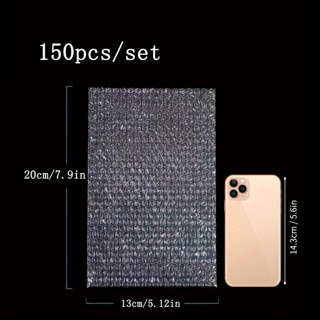 TEMU 50//150/200個, 13*20cm, 輸送用包装袋, 清潔, 透明バブルバッグ, 耐圧性