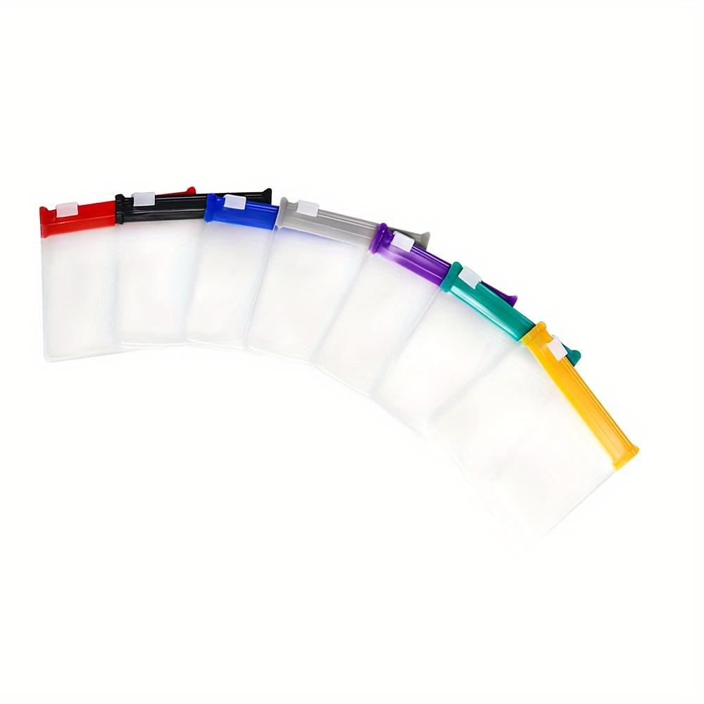 TEMU 7pcs Storage Bags, Reusable Zippered Pouch Set, Self Sealing, Translucent Bags Travel Bags With Slide Lock For Small Items