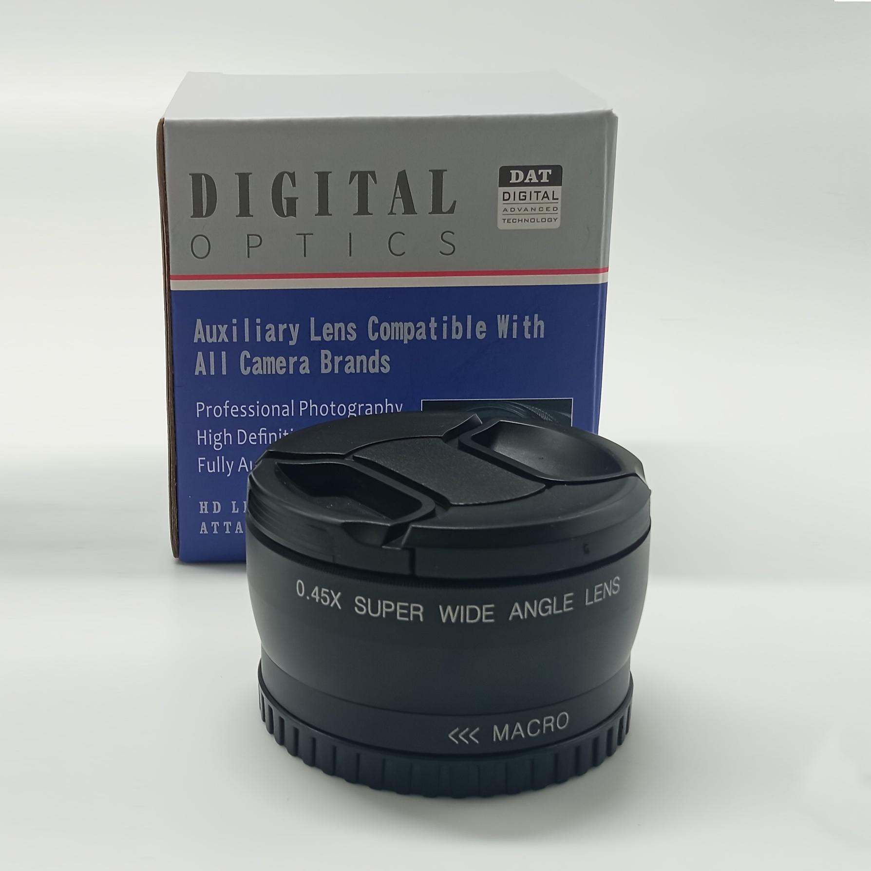 TEMU Lente Macro , Cámara 58Mm 0.45X Aumento Lente de Conversión Universal Lente de Próximo de Cámara de Vidrio Óptico Profesional, para Canon para Nikon para Sony Cámara con Montura de 58Mm