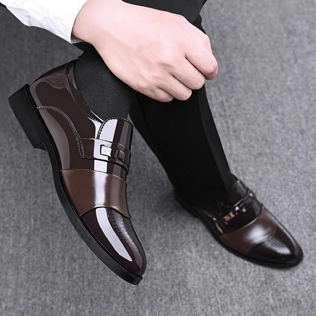 TEMU Contemporary Stylish Footwear For Men, Dressy Slip-on Shoes For Business, Formal , Weddings, Vintage Gatherings, Office Use, And Classic Luxury.
