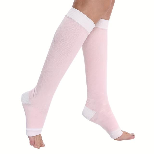 TEMU A Pair Of Women's Knee-high Compression Socks Made Of Multifunctional Nylon For Fitness, Sports,