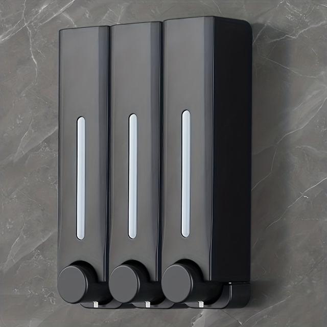 TEMU Wall-mounted Soap Dispenser Hotel Bathroom Kitchen Soap Dispenser Wall-mounted Hand Shower Gel Shampoo Bottling Machine, Hotel Gym Shopping Mall School Ktv, Large-capacity Optional