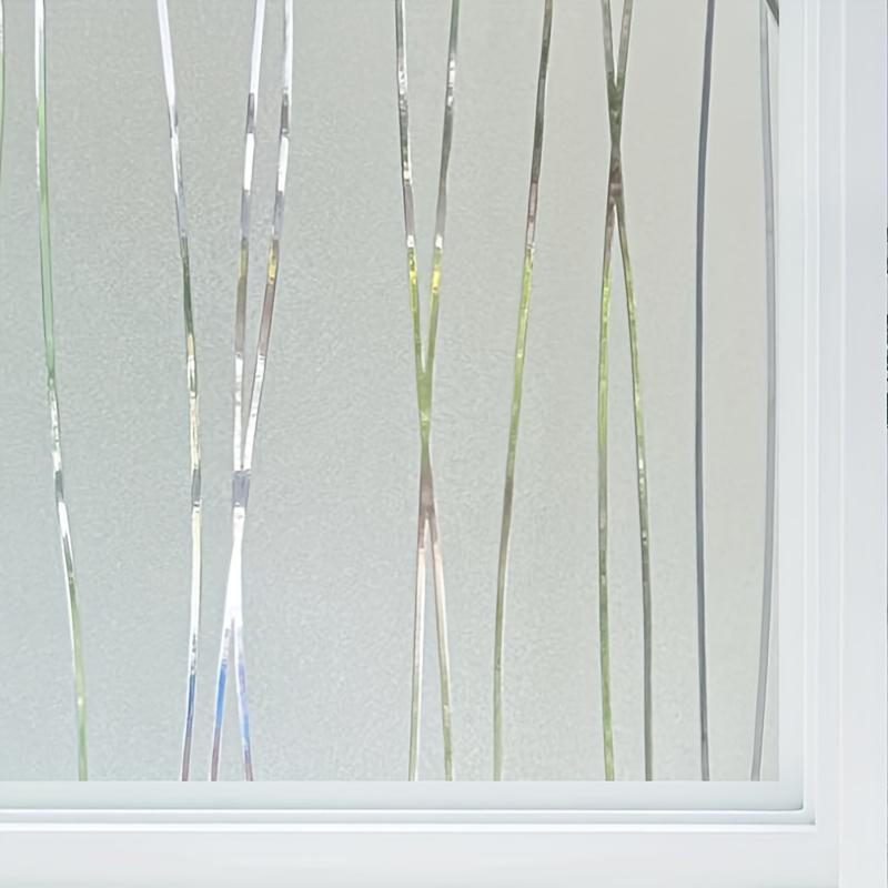 TEMU Window Film Frosted Glass Window Film Static Cling Blocking Removable Window Clings Opaque Window Stickers Vinyl Window Coverings For Home Office Non Adhesive