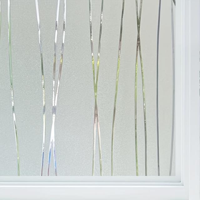 TEMU Classic Frosted Glass Window Film Static Cling Vinyl Curtains, Blocking Removable Opaque Non-adhesive For Home Office, Privacy Protection, Light Filtering, Decorativ