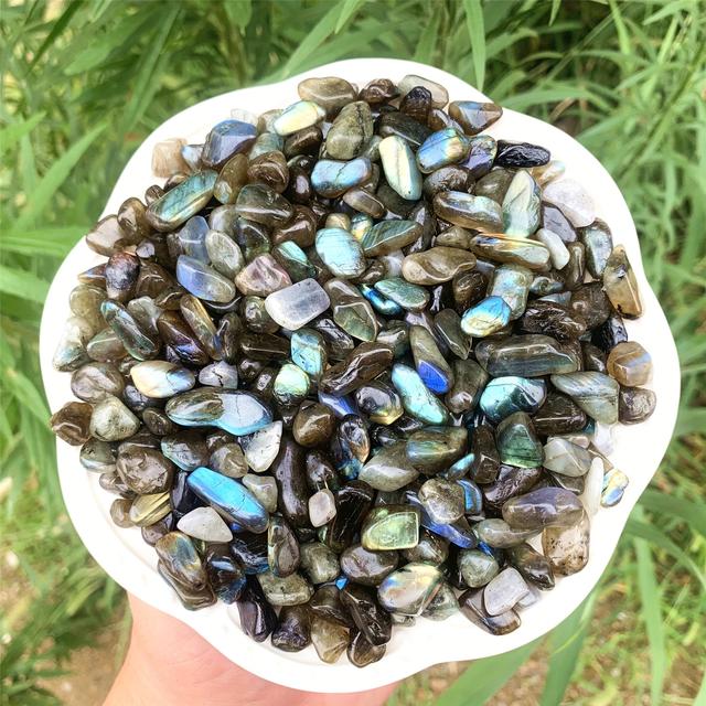 TEMU 50g/100g Natural Labradorite Crystal Chips Polished Stones Crystals, , For Houseplants, Fishing Tank Filler, Flower Pot Fish Tank Decorative Stone, Jewelry Making, Wishing Bottle, Home Decor