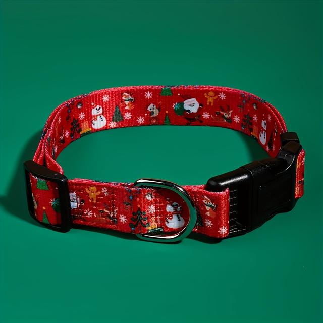 TEMU Pet Snowman Collar, Adjustable Collar