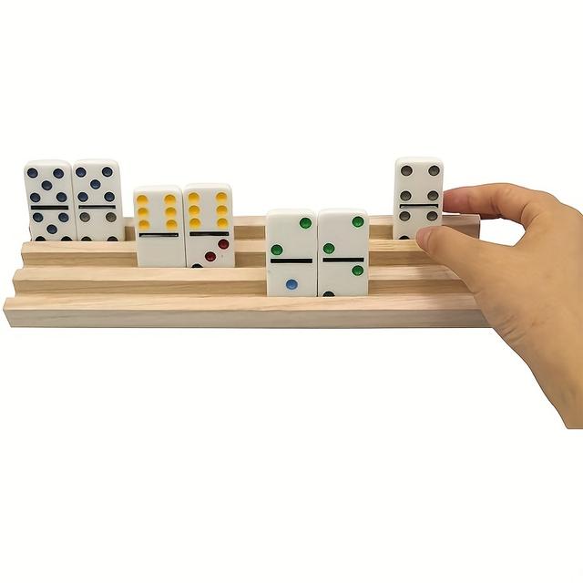 TEMU Wooden Deck Rack, Classic Board Game Deck Tray Storage Rack, Deck Accessories For Tile Deck Holder, Deck Base Stand