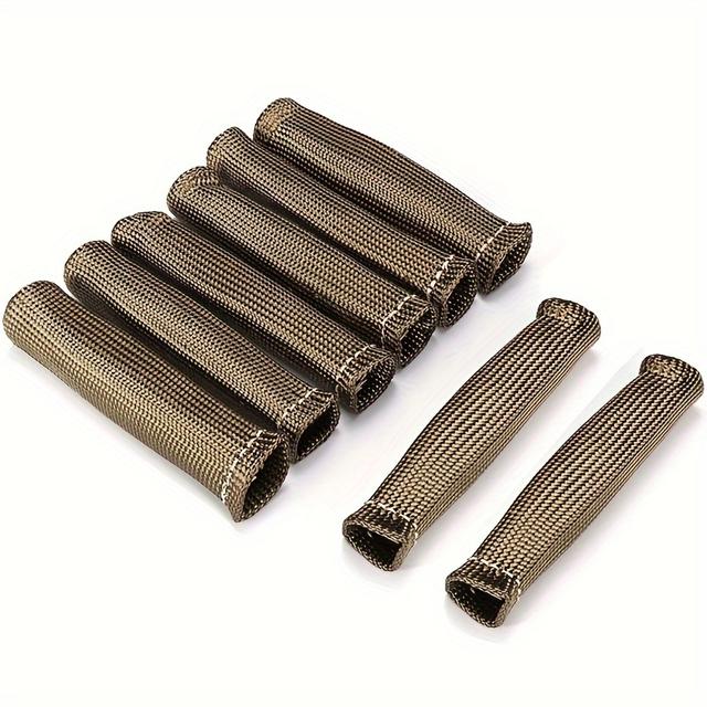 TEMU Protector de Bujía con Funda Térmica para Cables, y Cubiertas - Cinta Resistente a 2500 Grados de Calor, Paquete de 8 Unidades