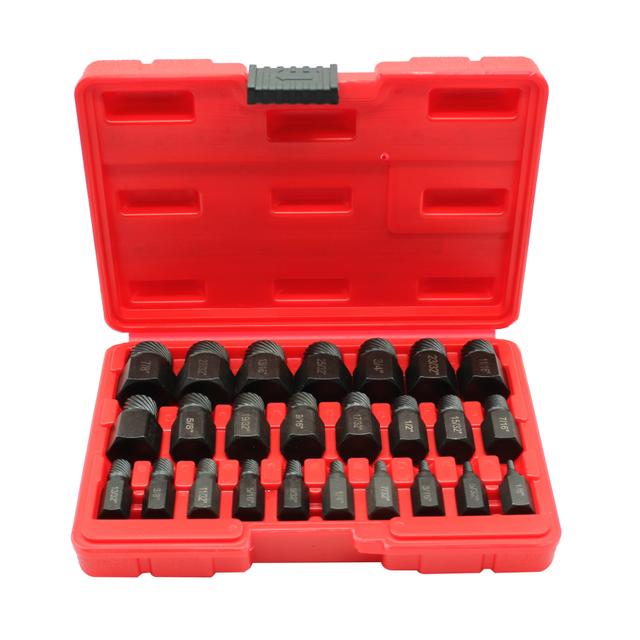 TEMU 25pcs Durable Steel Screw Extractor Set - Easily Remove Damaged Bolts And Screws!