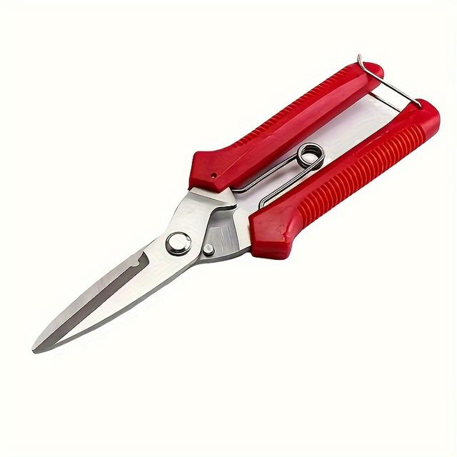 TEMU 1pc, Korean Multifunctional Scissors Packaging Industrial Scissors Flower Letter Scissors Blade Vision Scissors Picking Scissors