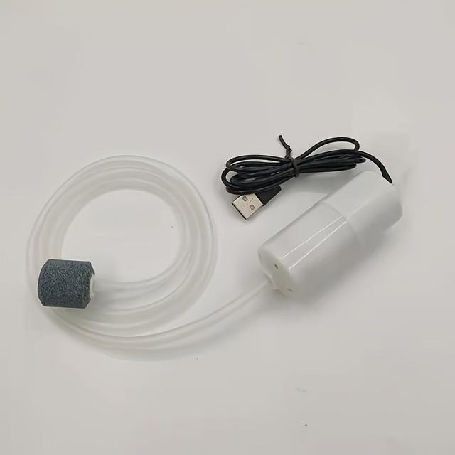 TEMU Mini Aquarium Usb Air Pump Portable Fish Tank Oxygen Pump With Air Stone Ultra