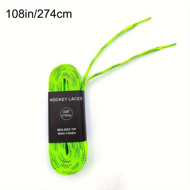 TEMU Robuste Doppelschicht Geflochtene Eishockey-Skateschnürsenkel mit Gewachsten Spitzen - 84/96/108/120 Zoll, Passend für Alle Größen
