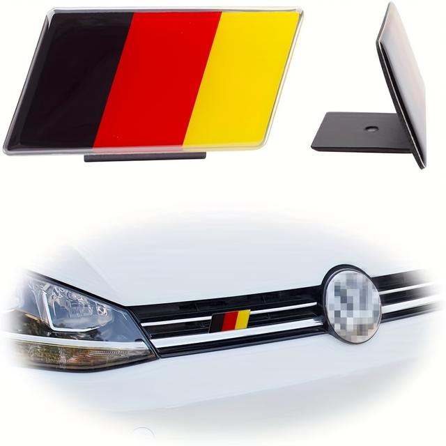 TEMU 3d German Flag Car Emblem Badge Suitable For All Vehicle Models, German Flag Sticker For Car Body, Decorative Bumper Sticker