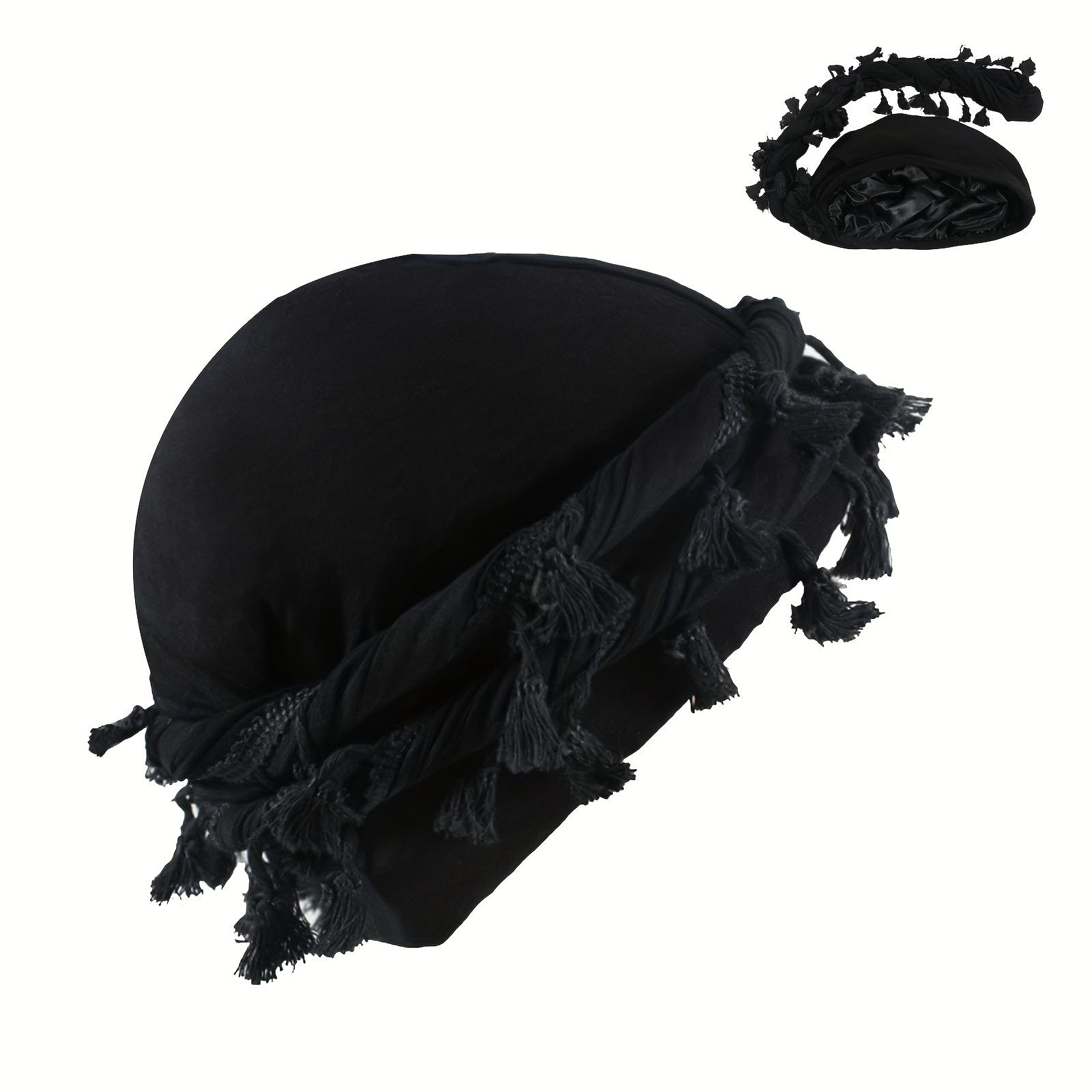 TEMU Y Satin Lined Turban Headwrap For Men, Hair Accessories For Men