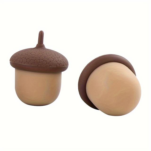 TEMU 2-pack 5ml Silicone Containers - Brown, , Non-fading, Reusable For Liquid, Powder, Tablet & Refreshing Drinks - Travel-friendly, Storage Jars, Travel Jars For Containers