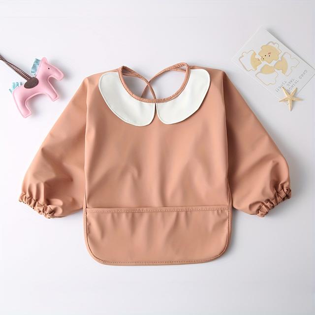 TEMU Cute Long-sleeved Bib, Feeding Apron Bib, Waterproof Feeding Bib, Great Christmas Halloween Thanksgiving Day Gift, New Year's Gift, Valentine's Day Gift