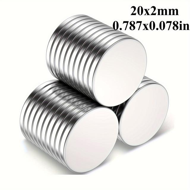 TEMU 10pcs 20x2mm Magnet Diameter 20mm X 2mm N35 Round Permanent Magnetic Imanes Disc 20x2