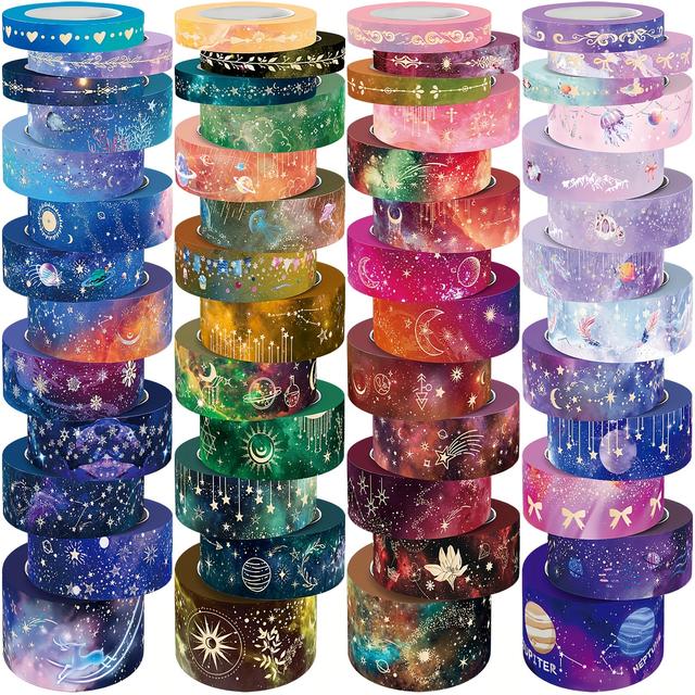 TEMU Ieebee 52 Rolls Washi Tape Set - 4 Size Suitable For Journaling, Scrapbooking, Diy Crafts With Sheets, Washi For Gift Wrapping, Painting, Gift Supplies For &, Paper Roll