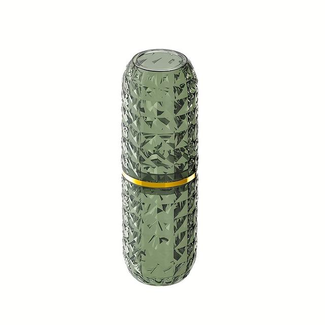 TEMU 1pc Of Luxury Diamond-patterned Travel Portable Toiletry Cup