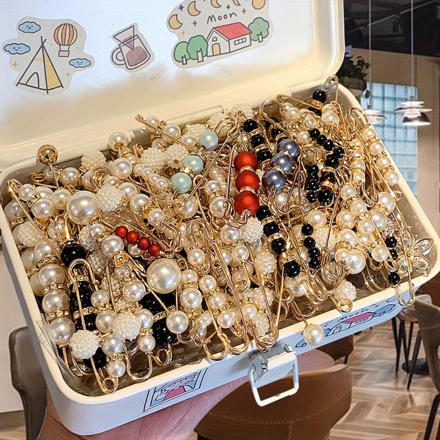 TEMU 13/20 قطعة، تُشحن بشكل عشوائي. مشد خصر قابل للتعديل على شكل دبوس، مشبك بنطلون/تنورة، مشبك تثبيت قابل للتعديل مضاد للانزلاق، بروش ملابس