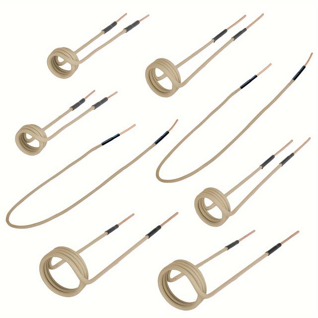 TEMU Set mit 8 Induktionsspulen zum Entfernen von Schrauben, Zubehör für flammenlose magnetische Induktionsheizgeräte, Spulensatz aus leitfähigem Material