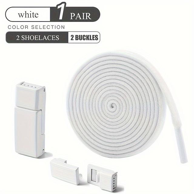 TEMU أربطة أحذية مرنة مغناطيسية بدون ربط من COSYLEE - زوج واحد، أنيقة وسهلة للاستخدام مع الأحذية الرياضية والأحذية الطويلة، مناسبة للأحذية الرياضية