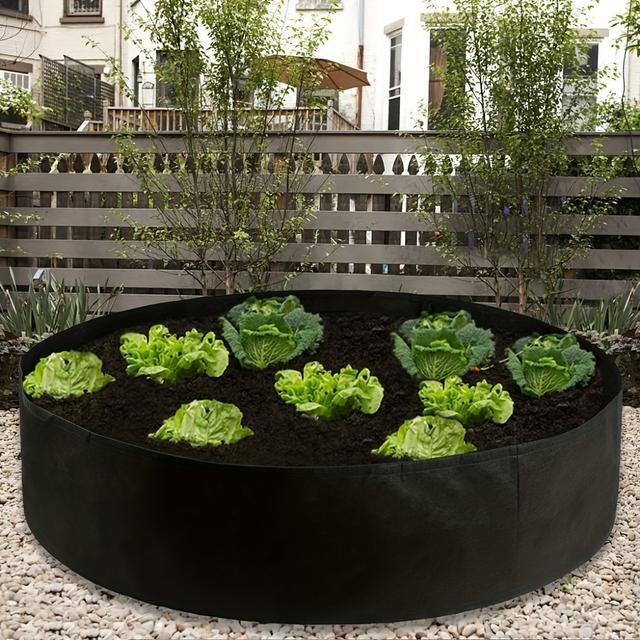 TEMU Plant Grow Bags, Round Fabric Raised Garden Beds Planter Pots, Large Breathe Cloth Bed Container For Potato, , Onion, Gardening And Outdoor