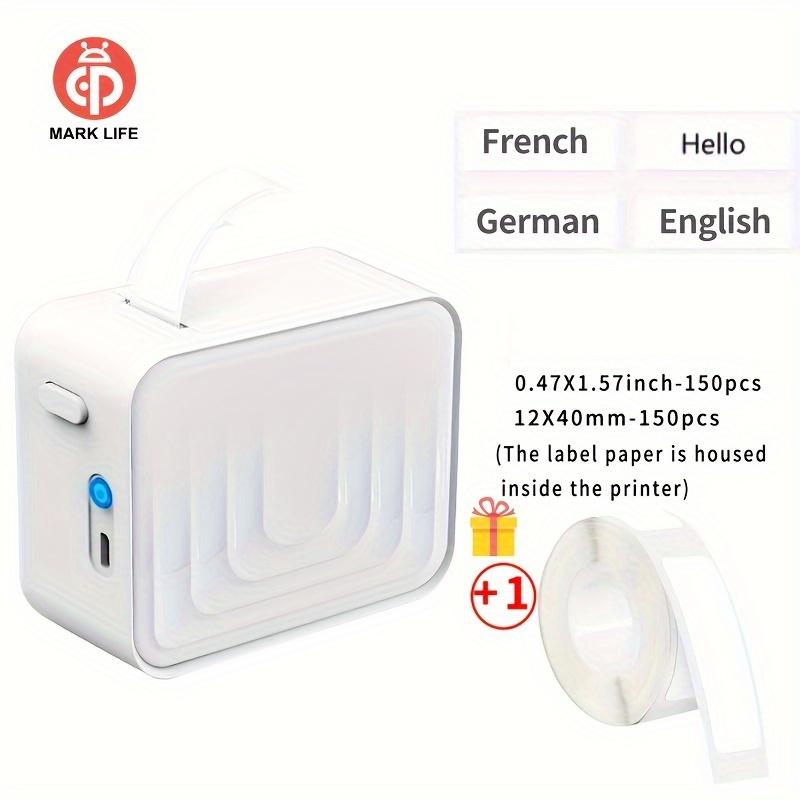 TEMU Marklife Label Machine Thermal Wireless Label Printer With Inkless Charging Mini Labeling Machine Small Handheld Sticker Making Machine With Multiple Templates For Office, Home, Storage